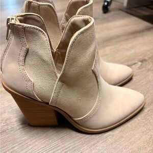 DV by Dolce Vita Cream Ankle Booties